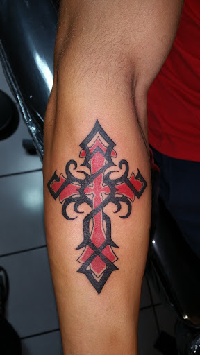 Explore tattoo ideas men upper arm, creative tattoo ideas in Foley, available at Black Sheep Custom Tattoos and Piercings