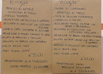 Menu du RistorArte à Santo Stefano Belbo