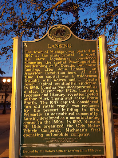 TOWN OF MICHIGAN HISTORICAL MARKER