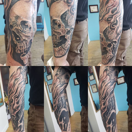 Explore monogram tattoo ideas, creative tattoo ideas in Houghton, available at Edge Tattoo Inc