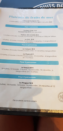 Restaurant de fruits de mer Le Vivier à Le Grau-du-Roi - menu / carte