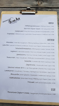 Menu du Wirtshaus zur Bleaml Alm à Fichtelberg
