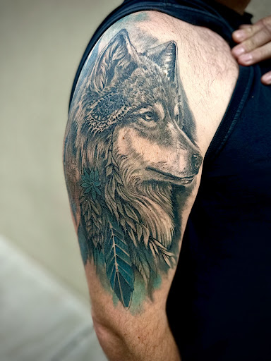 Explore inner biceps tattoo ideas, creative tattoo ideas in Albuquerque, available at True Grit Tattoo