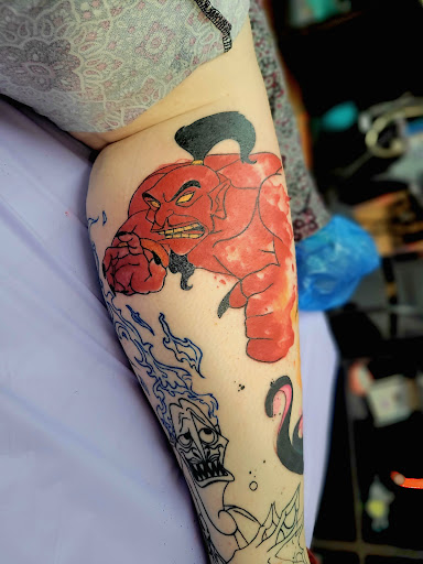 Explore tattoo ideas with writing, creative tattoo ideas in Benton, available at Spectrum Tattoo