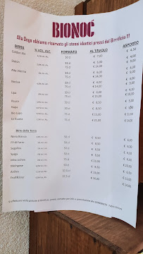 Menu du La Doga à Primiero San Martino di Castrozza