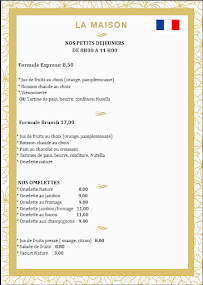 LA MAISON BY TRIPODI à Cannes menu