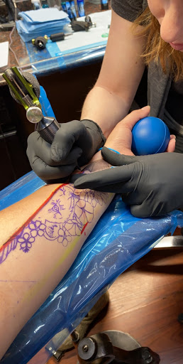 Explore heavy equipment tattoo ideas, creative tattoo ideas in Roseville, available at Fallen Angel Tattoo