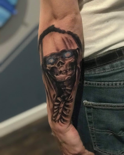 Explore tattoo ideas for bodybuilding, creative tattoo ideas in Sullivan, available at Double Time Tattoo