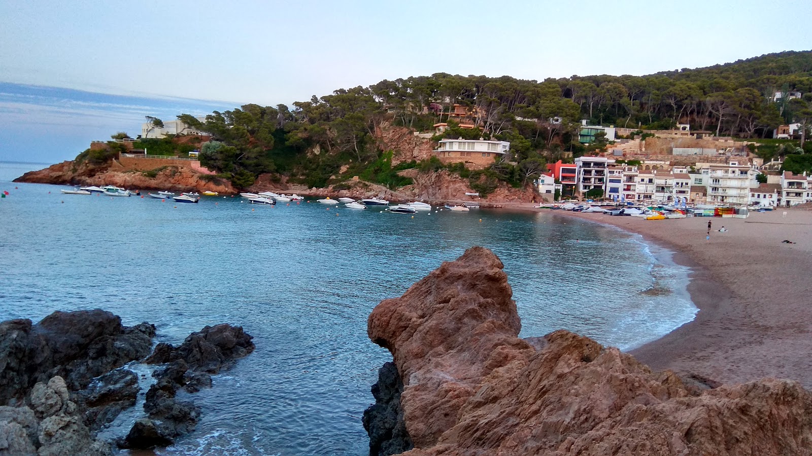 Photo de Platja de Sa Riera avec baie spacieuse