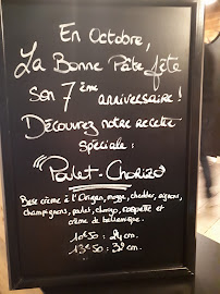 Menu / carte de La Bonne Pate à Quesnoy-sur-Deûle