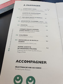 Restaurant italien Corso Kléber à Paris (la carte)