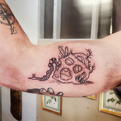 Explore snake tattoo ideas for guys, creative tattoo ideas in Carbondale, available at Bonedale Tattoo