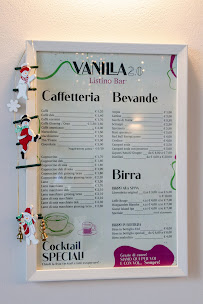 Bar Vanilla Cafè à Biella (la carte)