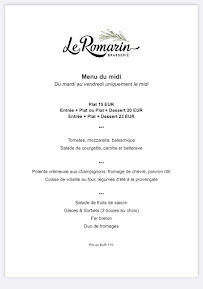 Le Romarin , Etampes à Étampes menu