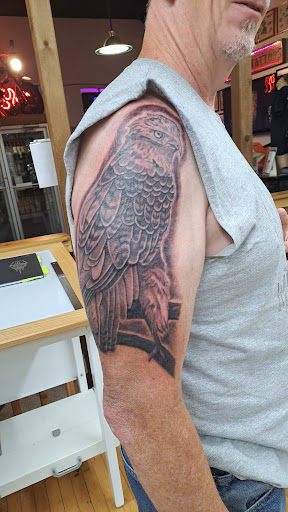 Explore spongebob and patrick tattoo ideas, creative tattoo ideas in Galesburg, available at Hawks Tattoos