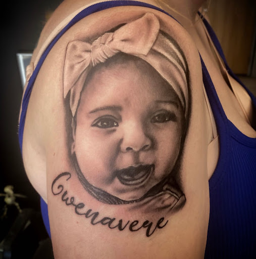Explore 1/2 sleeve tattoo ideas, creative tattoo ideas in Buffalo, available at True Gloom Tattoo Studio