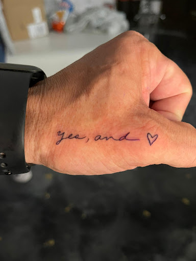 Explore dog tattoo ideas for guys, creative tattoo ideas in Miami, available at Glitterpoop Studios