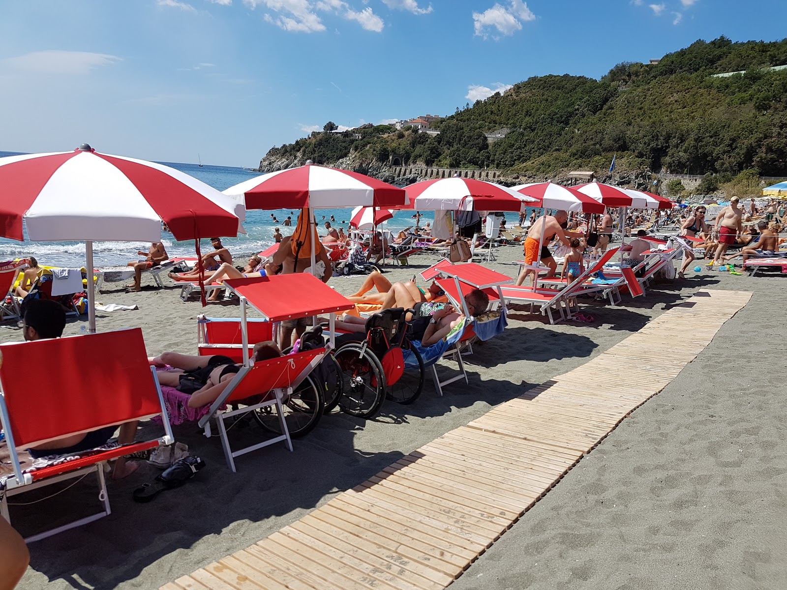 Foto van Spiaggia Lungomare ondersteund door kliffen