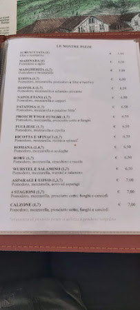 Menu / carte de Pizzeria Ristorante al Turcio à Asiago