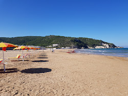 Peschici Plajı'in fotoğrafı dağlarla çevrili