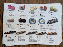 Menu du MU bao à Turin