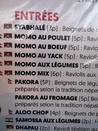 La Voie Himalaya à Lyon menu