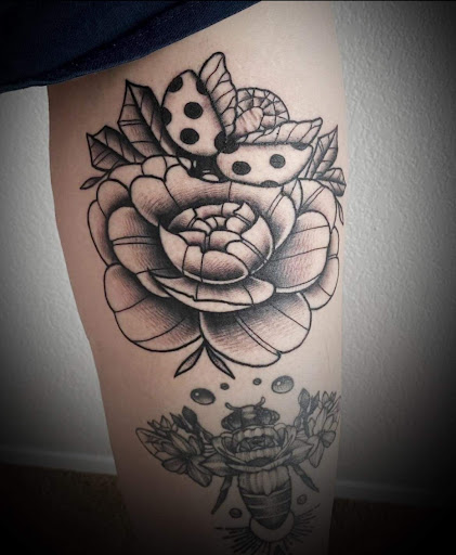 Explore linework flash tattoo ideas, creative tattoo ideas in Sparks, available at Shades of Gray Tattoo Studios