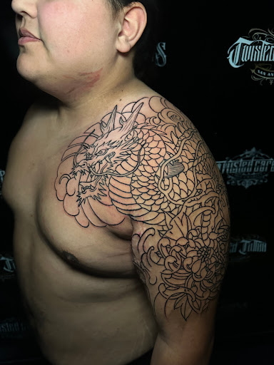 Explore marathon tattoo ideas for guys, creative tattoo ideas in San Antonio, available at Twisted Tattoo