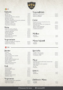 Menu du Três Coroas à Albufeira