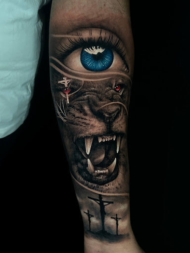 Explore sub tattoo ideas, creative tattoo ideas in Corona, available at Crop Circles Tattoo Studio