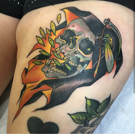 Explore inner ear tattoo ideas, creative tattoo ideas in Studio City, available at The Dolorosa Tattoo Studio