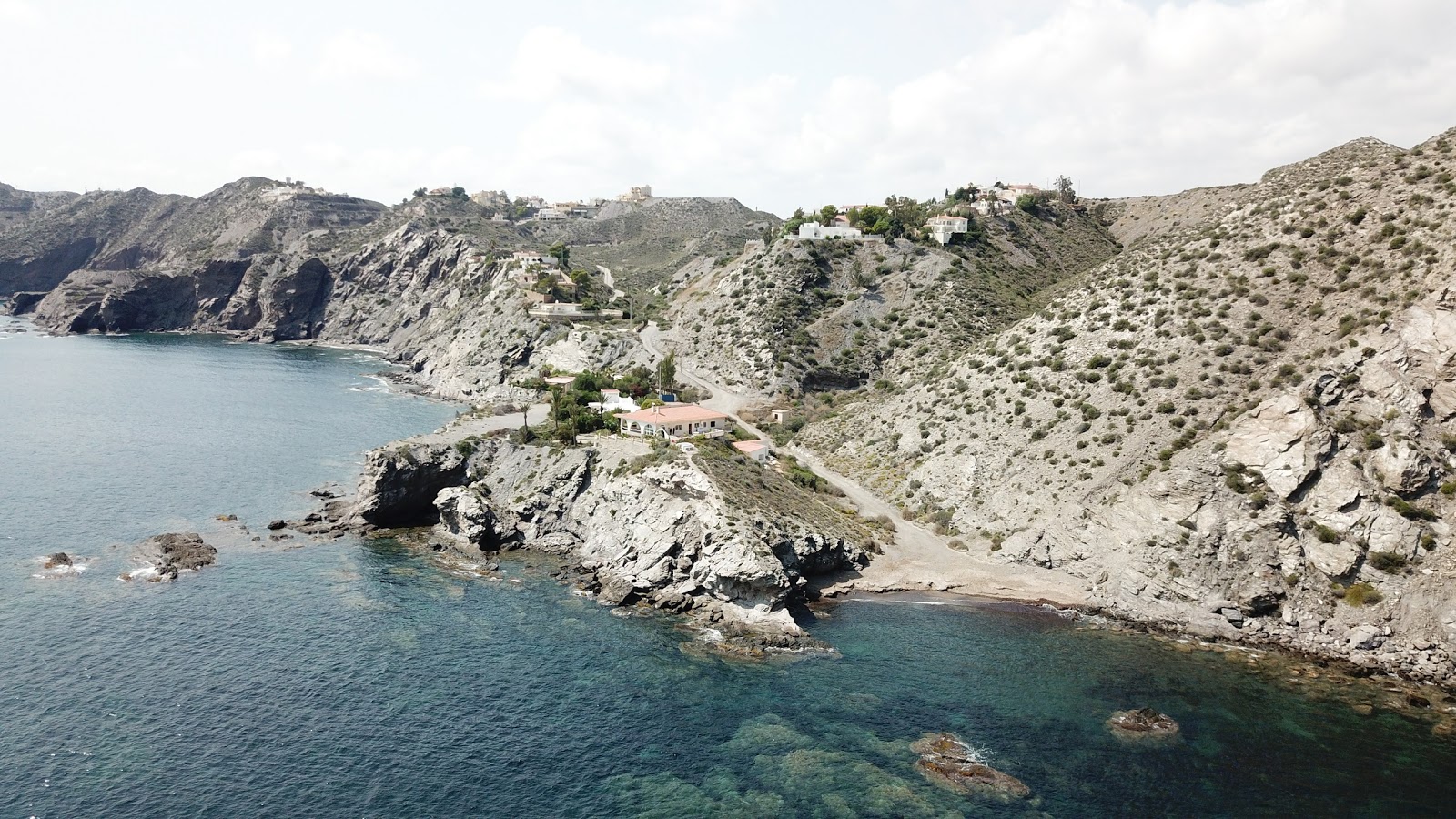 Foto van Barranco del Mar met grijze fijne kiezelsteen oppervlakte