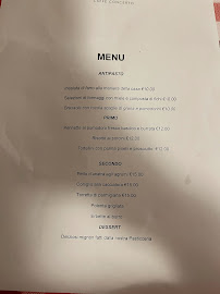 Menu du Caffè Concerto | Modena à Modena