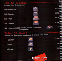 Restaurant de sushis SUSHI by CHEF à Grenoble (le menu)