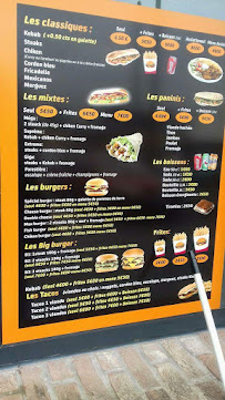 Menu du Burger Argelina à Hénin-Beaumont