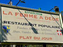 Restaurant français La Ferme à Dédé - Sassenage à Sassenage (la carte)