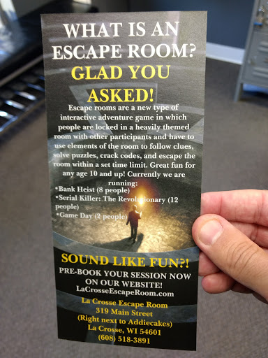 Entertainment Agency «La Crosse Escape Room», reviews and photos, 319 Main St, La Crosse, WI 54601, USA