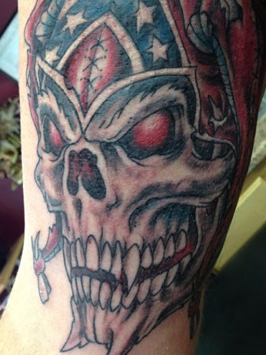 Explore chef knife tattoo ideas, creative tattoo ideas in Waverly, available at Hellbilly Tattoos & Oddities