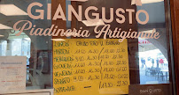 Menu / carte de Piadineria Giangusto Este à Este