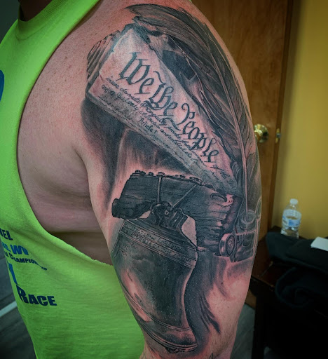 Explore animal sleeve tattoo ideas, creative tattoo ideas in Marietta, available at Lure Tattooing & Piercing LLC