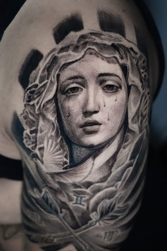 Explore sleeve tattoo ideas for females, creative tattoo ideas in Chicago, available at Chicago Realism Tattoos