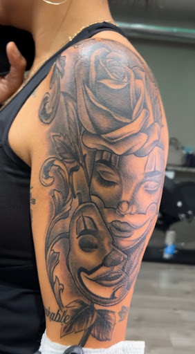 Explore neck and shoulder tattoo ideas, creative tattoo ideas in Cape Coral, available at UNRIVALED INK