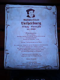 Gastwirtschaft Lutherburg Leipzig à Leipzig menu