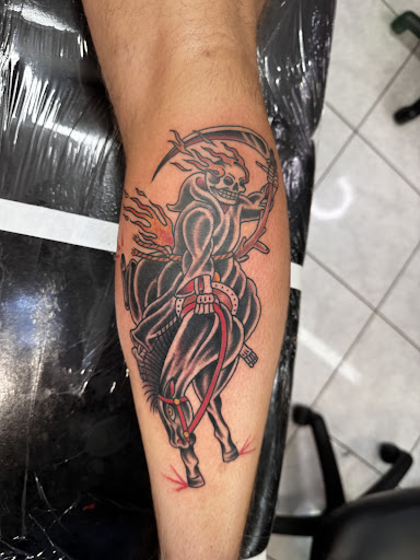 Explore drum tattoo ideas, creative tattoo ideas in Honolulu, available at Sacred Art Tattoo Waikiki