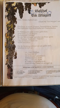Carte du Gasthof Em Wingert à Hennef