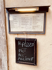 Restaurant Trattoria Al Pozzo à Capalbio (la carte)