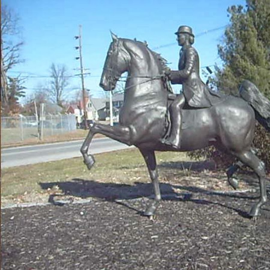 Mary Gaylord McClean and Santana Lass Statue