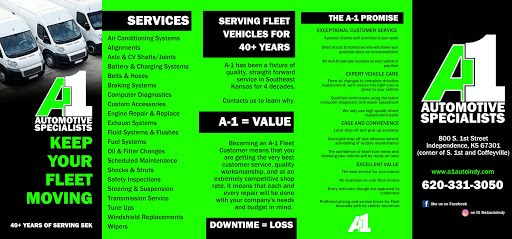 Auto Body Shop «A-1 Auto Body Specialists», reviews and photos, 800 S 1st St, Independence, KS 67301, USA