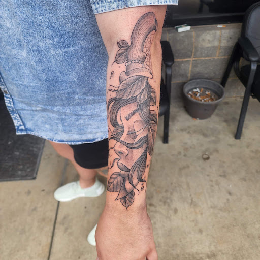 Explore bold tattoo ideas, creative tattoo ideas in Easley, available at Peach Pit Tattoo