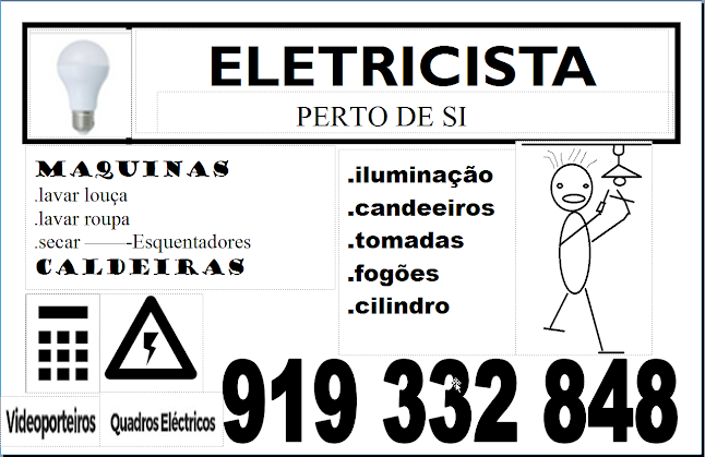 "ELECTRICISTA"ASSISTÊNCIA TM:919332848 - Eletricista